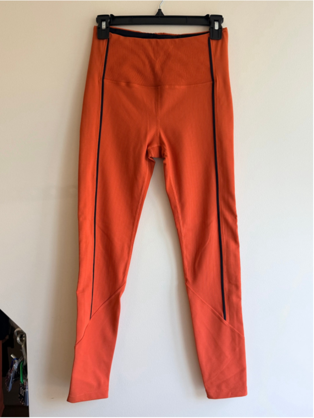 ZYIA Active Burnt Orange Ribbed Premium 7/8 Leggings 8-10